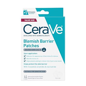CeraVe Hydrocolloid Pimple Patches with Niacinamide, Ultra-Thin, 44ct