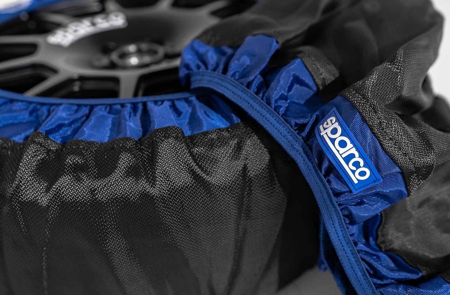 Sparco SnowShield | Juego de 2 cadenas de nieve para coche | Cadenas para nieve fáciles de montar | Silenciosas, duraderas, homologadas y reutilizables (Talla XL)