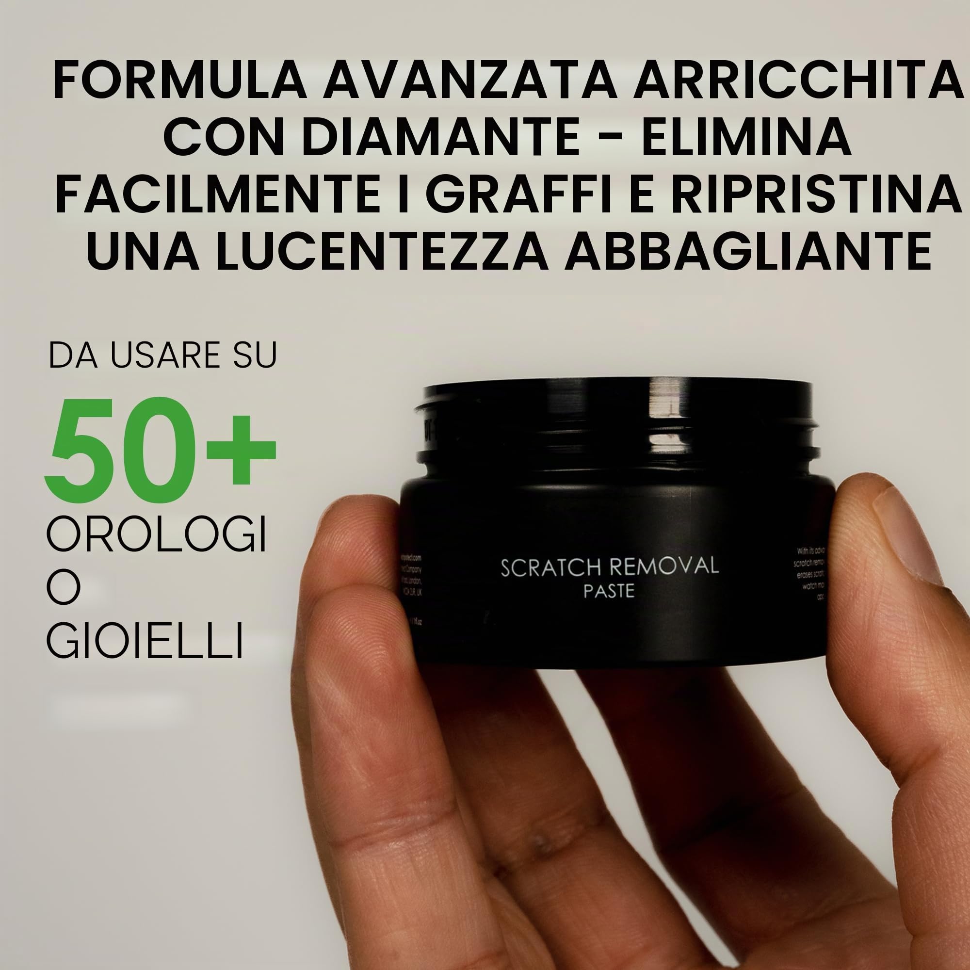 Pasta lucidante e detergente premium per Rolex, orologi di lusso e gioielli - Rimuove graffi, abrasioni e ripristina la lucentezza, kit di lucidatura per orologi 30 g