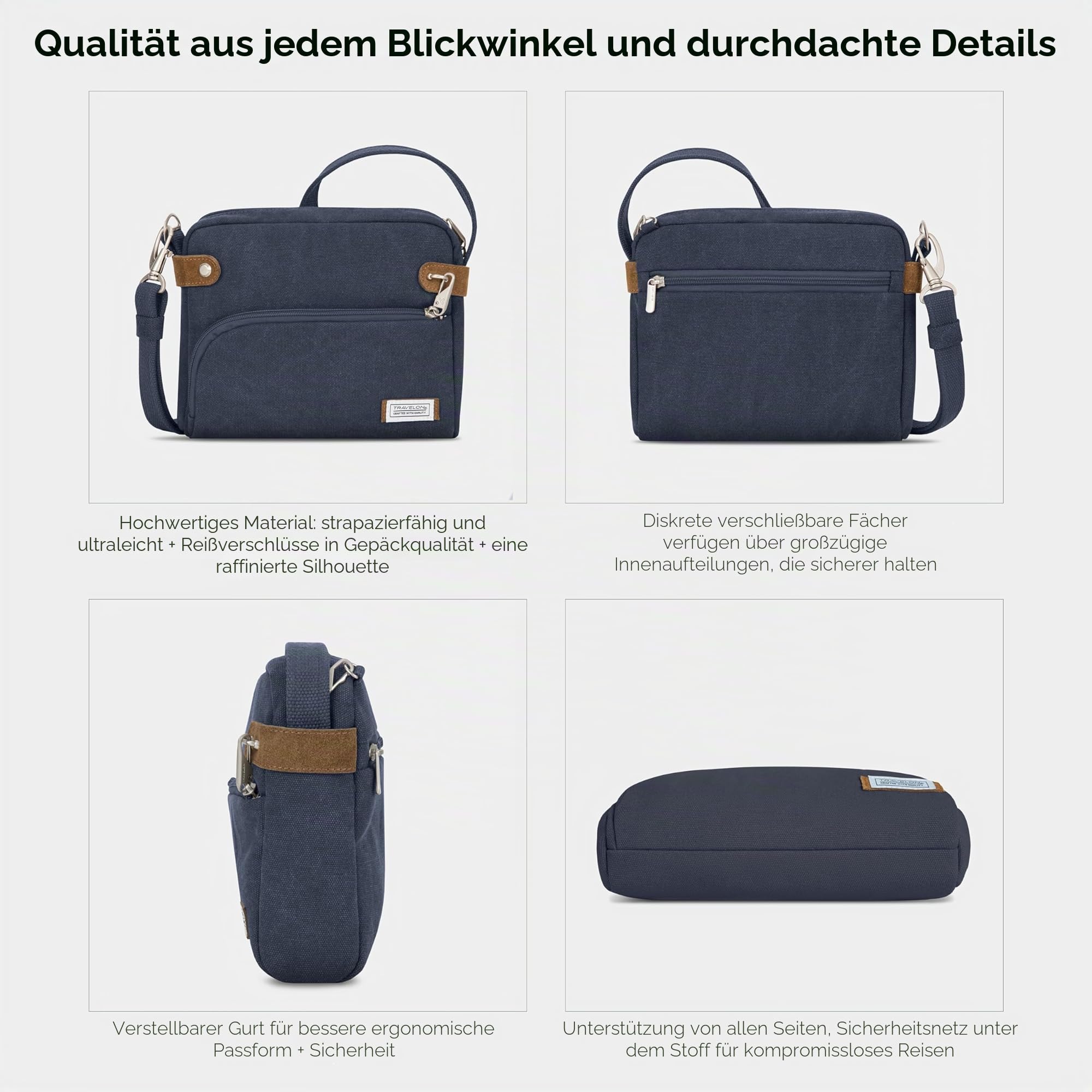 Travelon Anti-Diebstahl Heritage Crossbody-Tasche