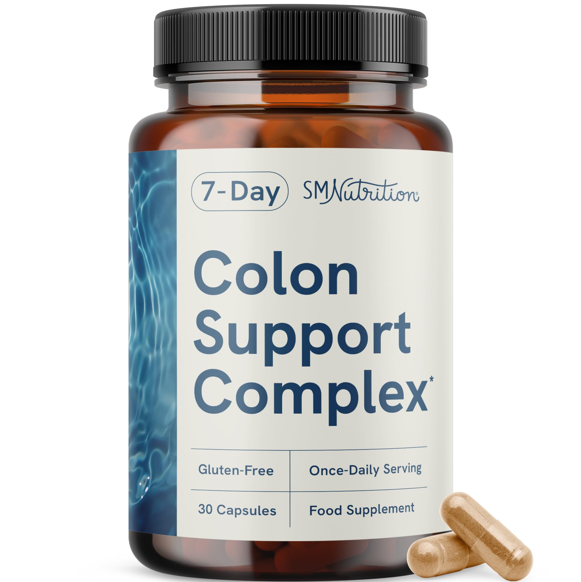 7 Day Colon Support Complex, Flaxseed Supplement, Bloating Support