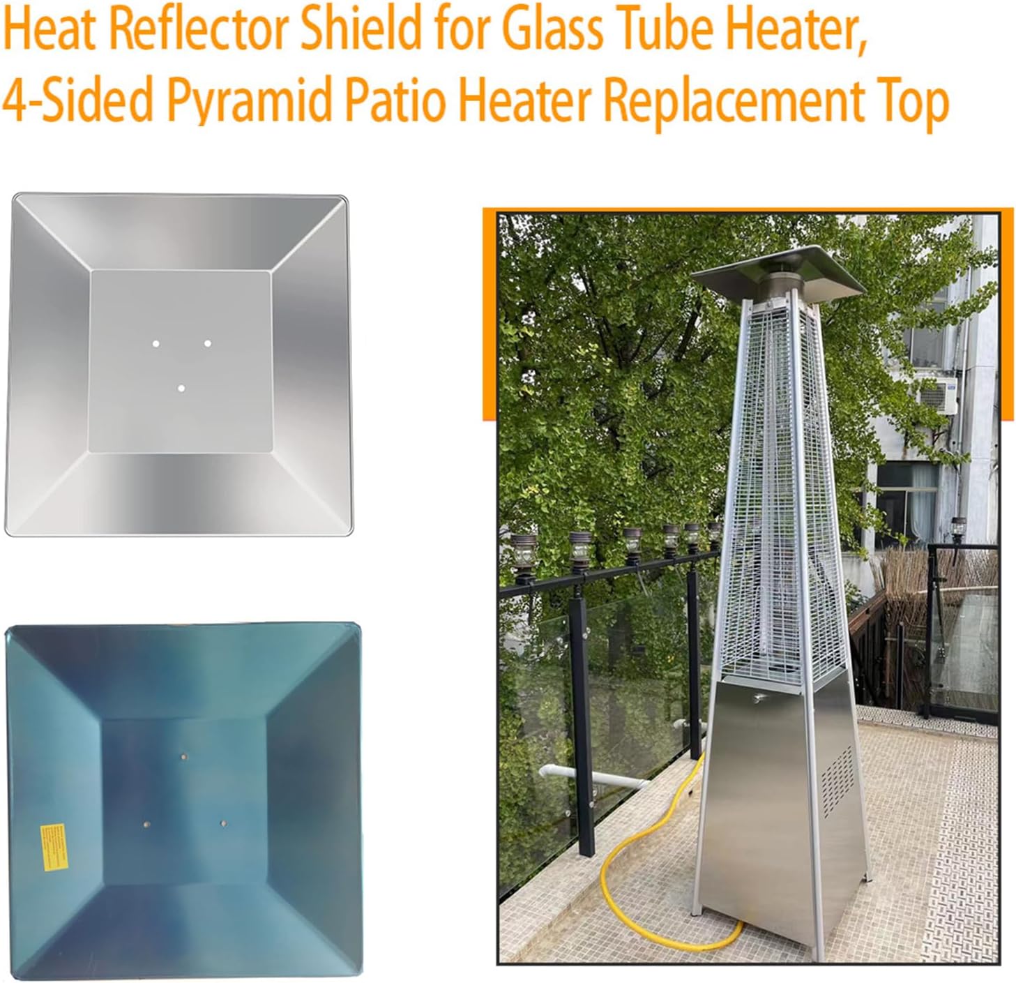 Durability Aluminum Protective Caps Outdoor Heaters Replacement Part For Pyramid Patios Heaters Rainproofed Rusts Aluminum Outdoor Heating Accessories