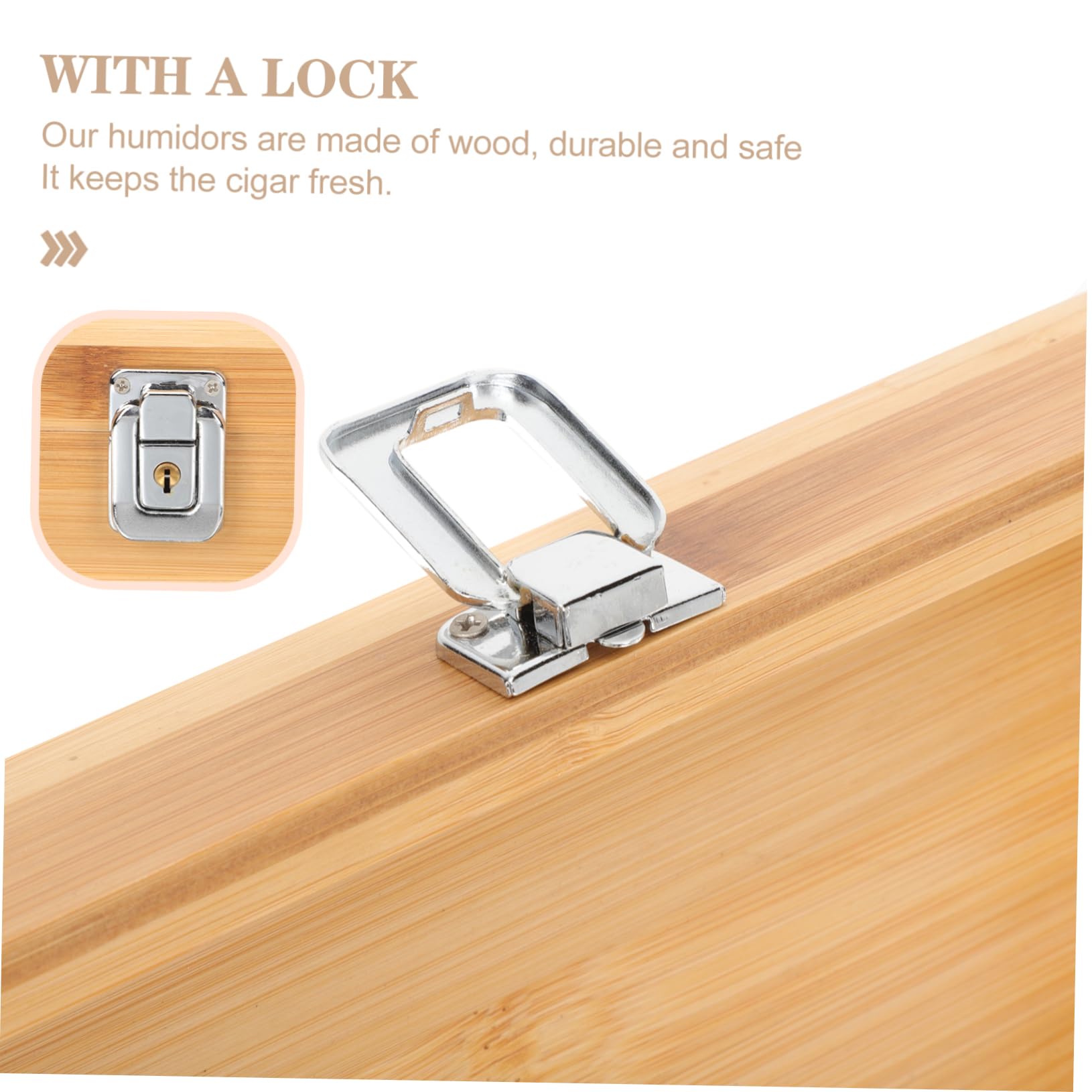 FRCOLOR Portasigari Professionale in Legno Scatola per Sigari da Viaggio Compatto Custodia Protettiva per Mantenere Freschi gli Accessori per Sigari