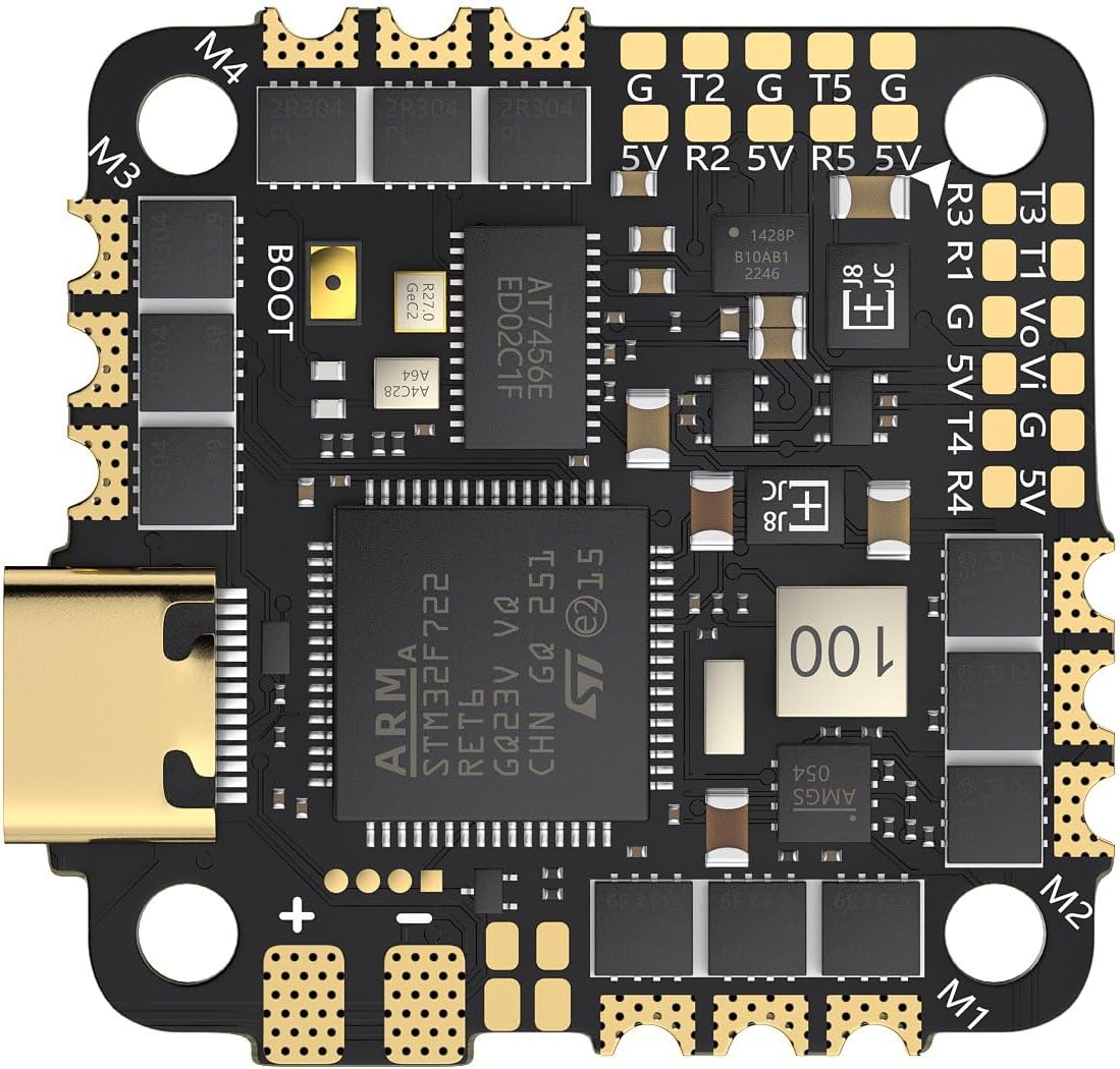Top view of GEPRC TAKER F722 45A 32Bit AIO Flight Controller