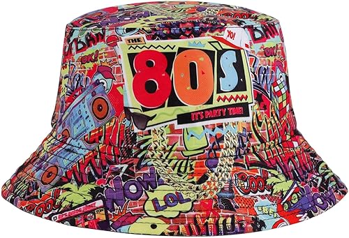 Miniatura 28 de Sombrero de pescador retro de los años 80 y 90 para mujeres y hombres, sombrero de pescador de moda, plegable, accesorios para rave, sombrero de