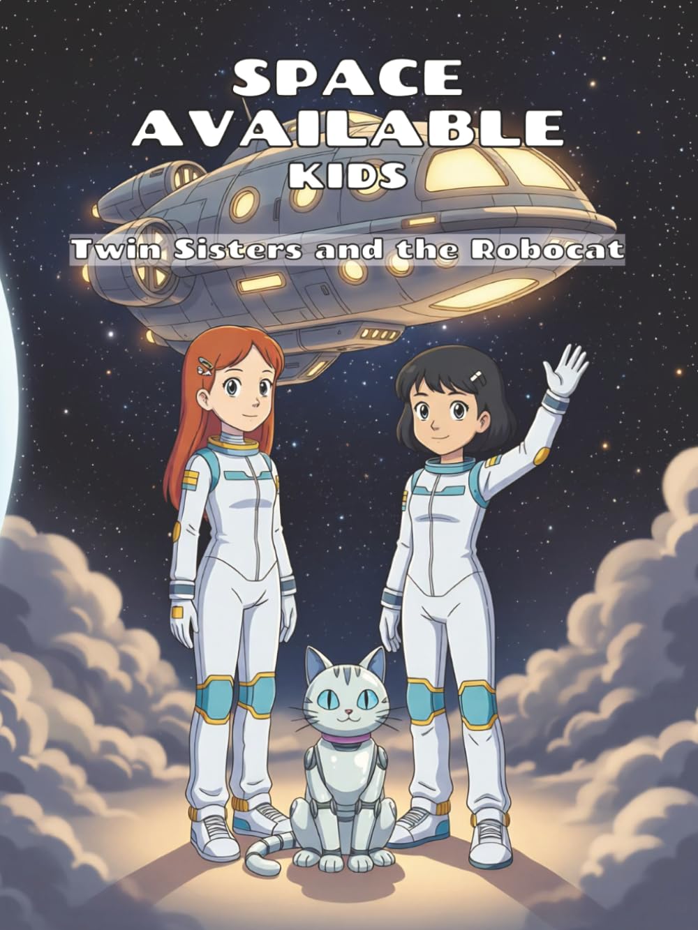 Space Available Kids: The Twin Sisters and the Robocat: A Fully Illustrated Space Adventure Book with Simple Science Facts for Curious Kids (Ages 4–9)