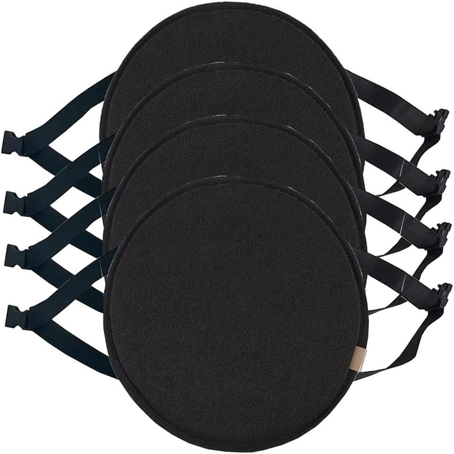 MSNCS Round Chair Seat Cushions Set of 2/4, Chair Pads 16/18/20in for Dining Kitchen Chairs Seat Pads with Ties,Non-Slip, High Stool Bistro Bar Seat(#5,33cm/13inch (4pcs))
