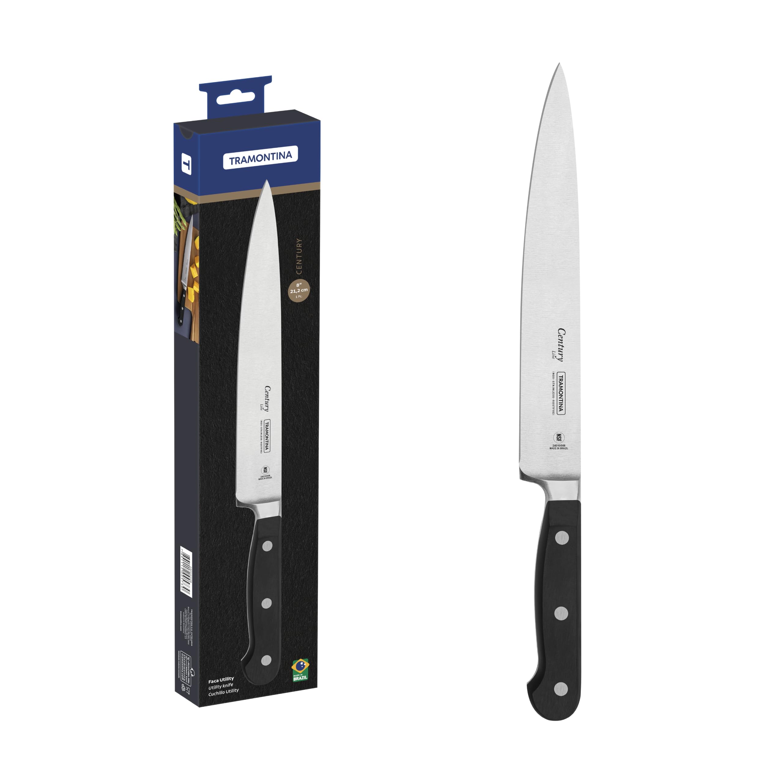 Tramontina Coltello Trinciante Acciaio Inox Century NSF 21 cm