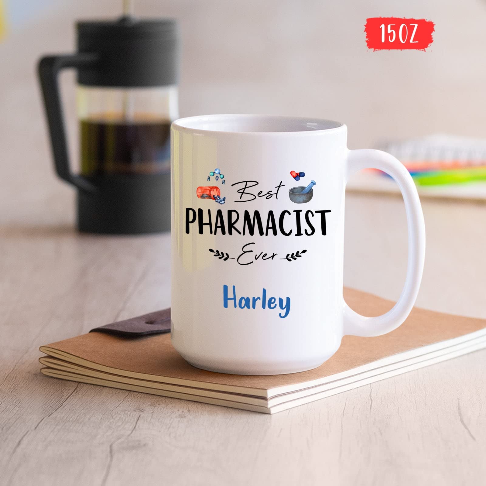 Funny "Atlas Of A Pharmacist's Brain" Coffee Mug - 11 Oz Ceramic, Dishwasher Safe, Great Gift Idea - View #8