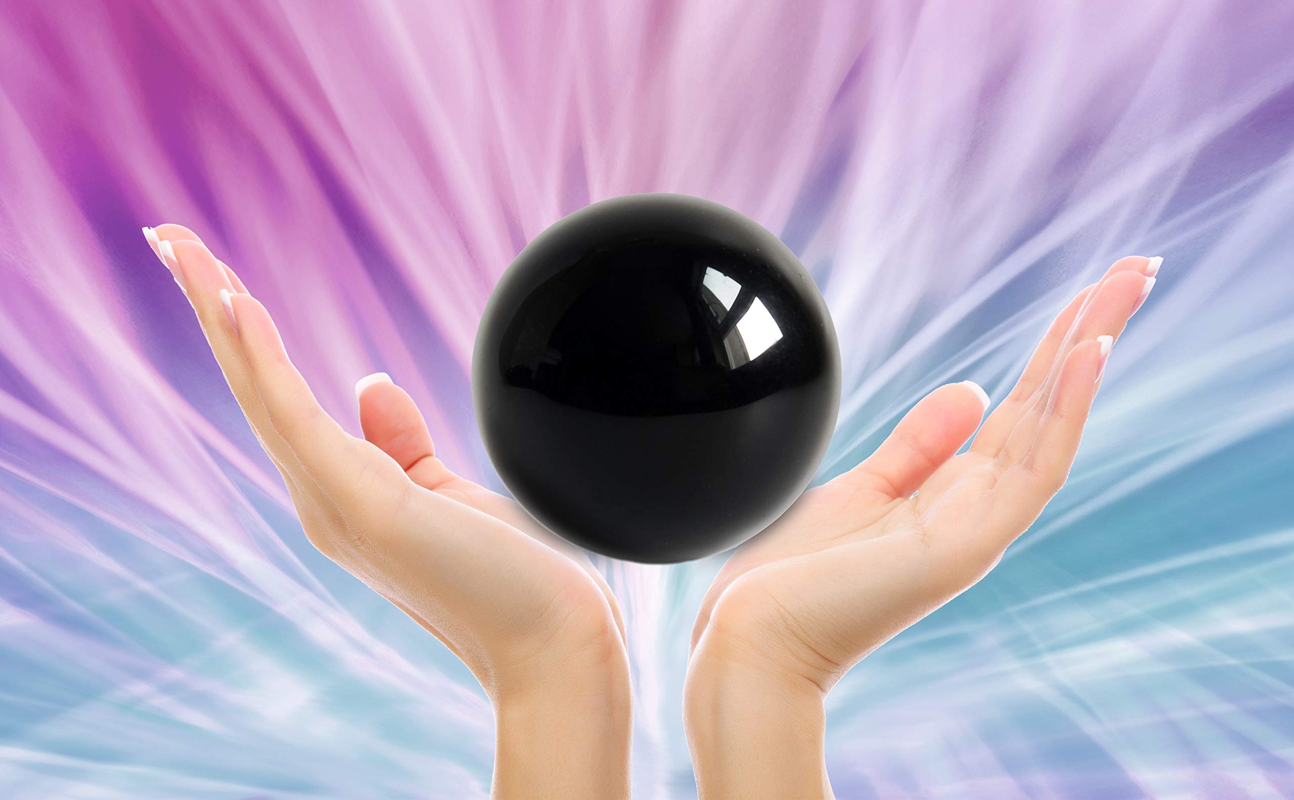 Amazon.com: Mina Heal Natural Obsidian Crystal Ball for Meditation