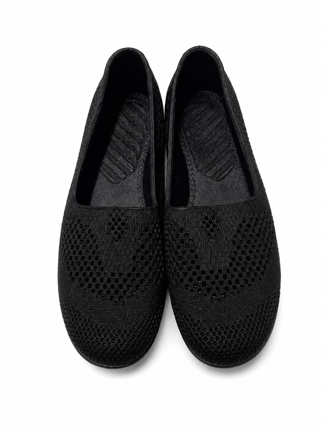 Women's Lightweight Knit Ballet Flats Breathable Slip-On Shoes-image-4