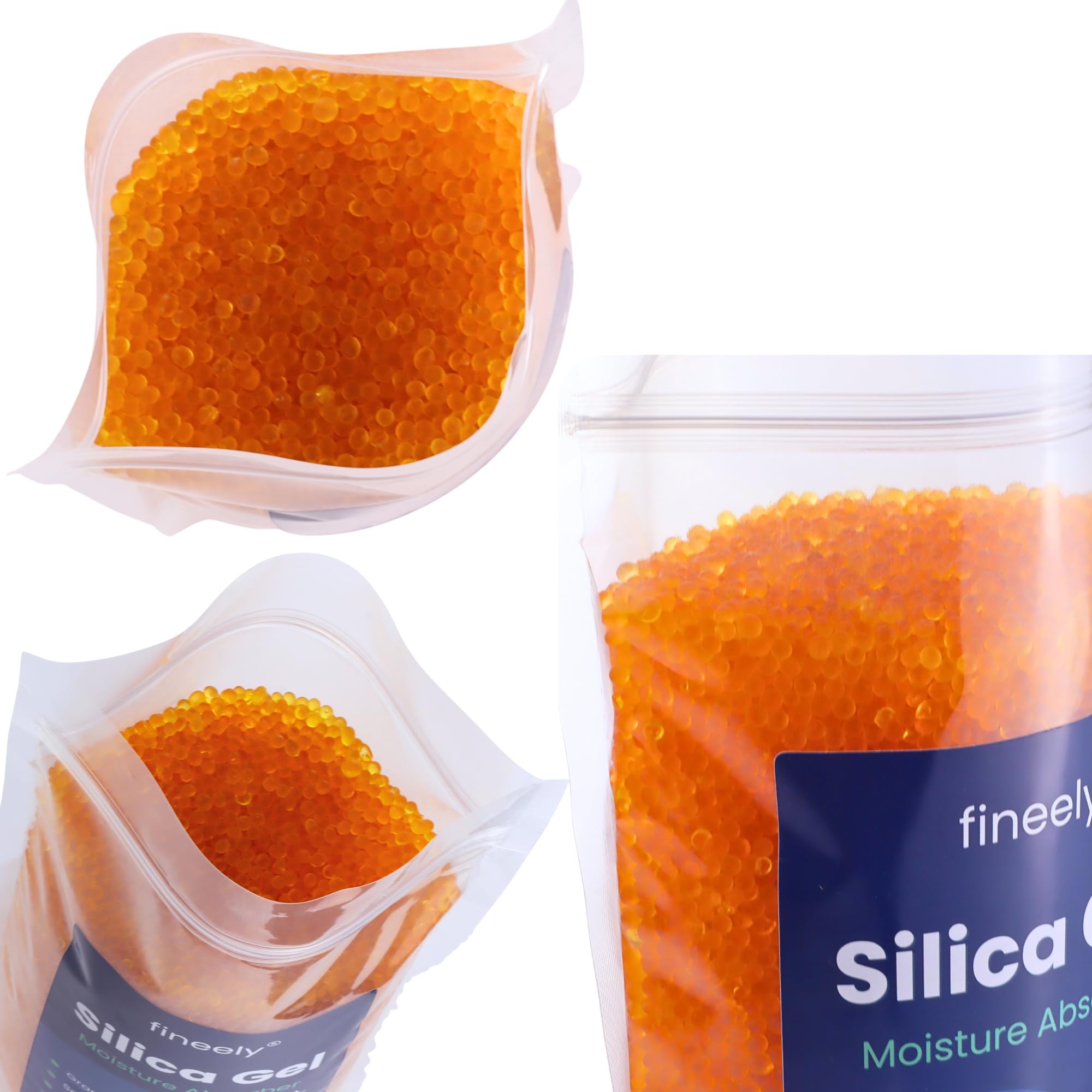 DRYSAFE Silica Gel 2 kg – Trockenmittel 2–5 mm mit Feuchtigkeitsindikator | Für 3D-Druck Filamente, Elektronik & Lebensmittel | Geruchsneutral | Luftdichter Doypack-Beutel