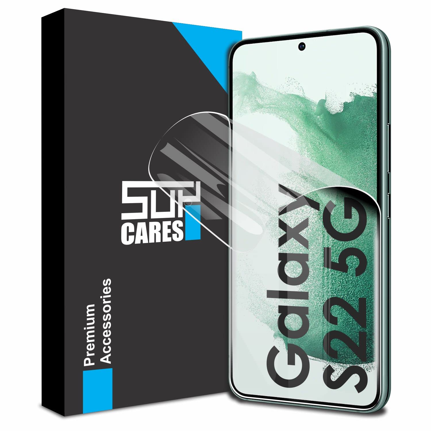 SupCares TPU Unbreakable Membrane Screen Protector for Samsung Galaxy S22 5G And Samsung Galaxy S23 5G (6.1 Inch) With Easy Self Installation Kit | Transparent (B0C3D8RVYL) Amazon Price History, Amazon Price Tracker