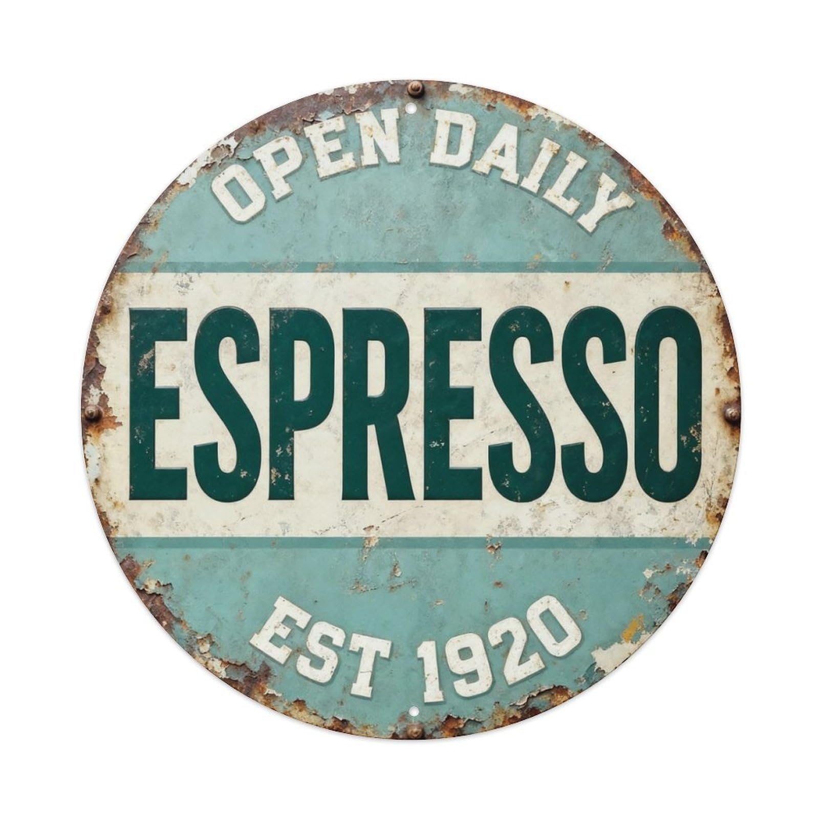 Open Daily Metal Tin Sign Plaque