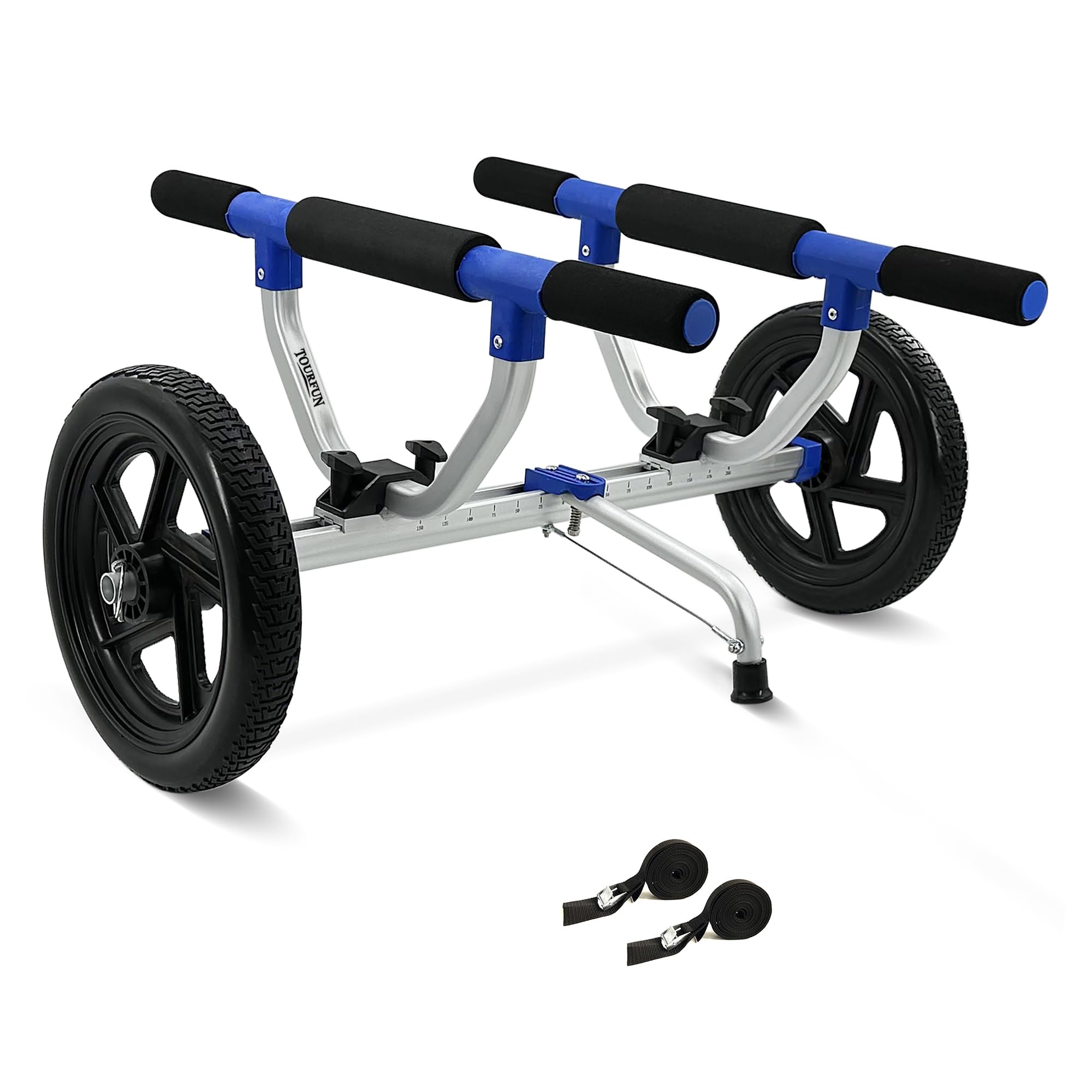 TOURFUN Kayak Cart, Paddle Board Cart Kayak Trolley Canoe Dolly SUP Carrier with Airless Tires
