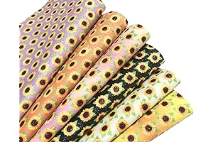 DYBEAUTY Sunflower Flower Printed Leather Flower Sheets