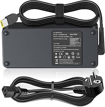 230W 20V 11.5A Power Supply for Lenovo IdeaPad Y900 Y900-17ISK, Thinkpad P73 P72 P71 P70 P50 P51 P52 P53 Y910 Yoga A940, Yoga A940 A940-27ICB AIO 7 7-27ARH6 All in one