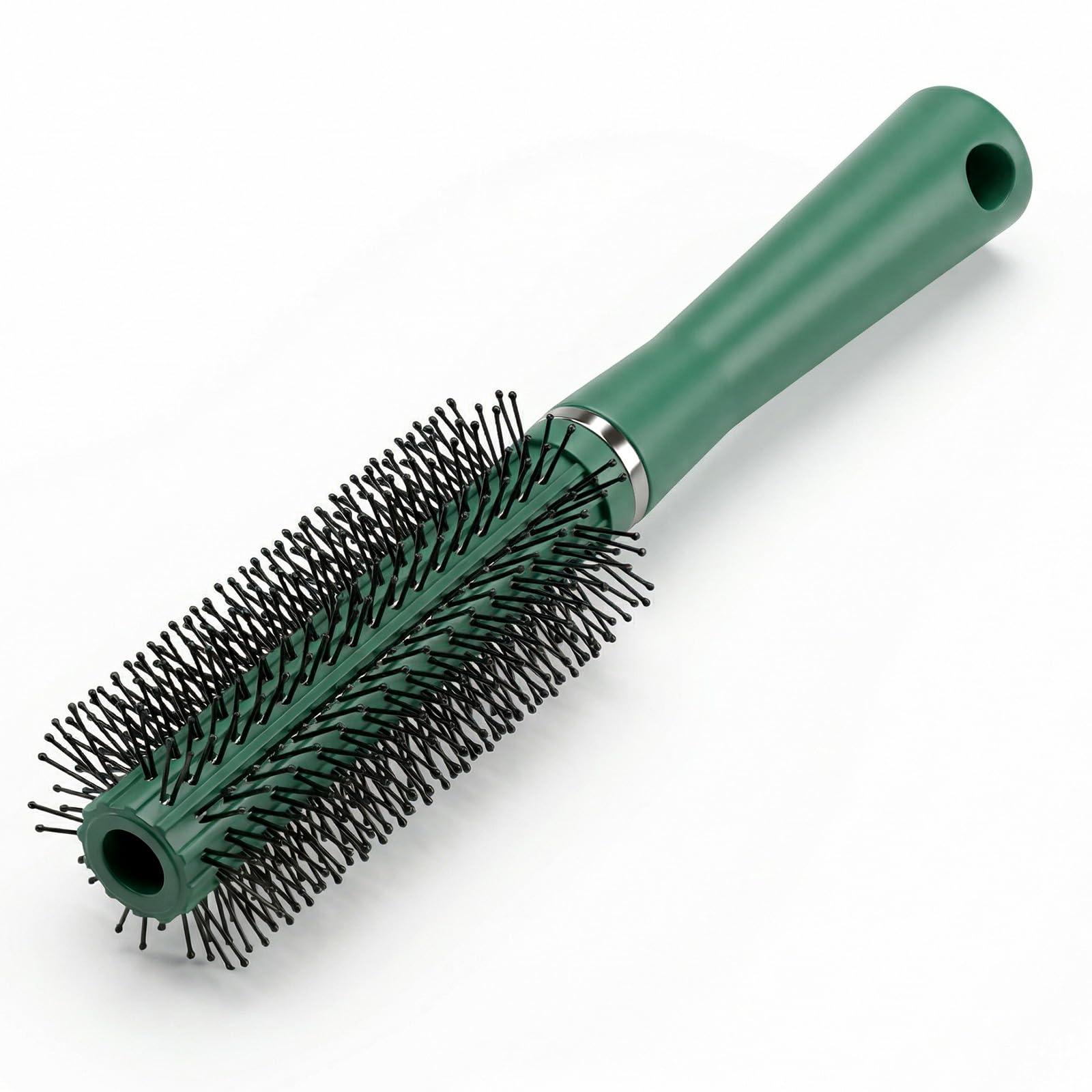 Round Hair Brush for Blow Drying Detangling Hairbrush Dark Green