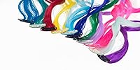 Vista 2 de SWACC 22 piezas de colores para fiestas con clip en extensiones de cabello multicolor