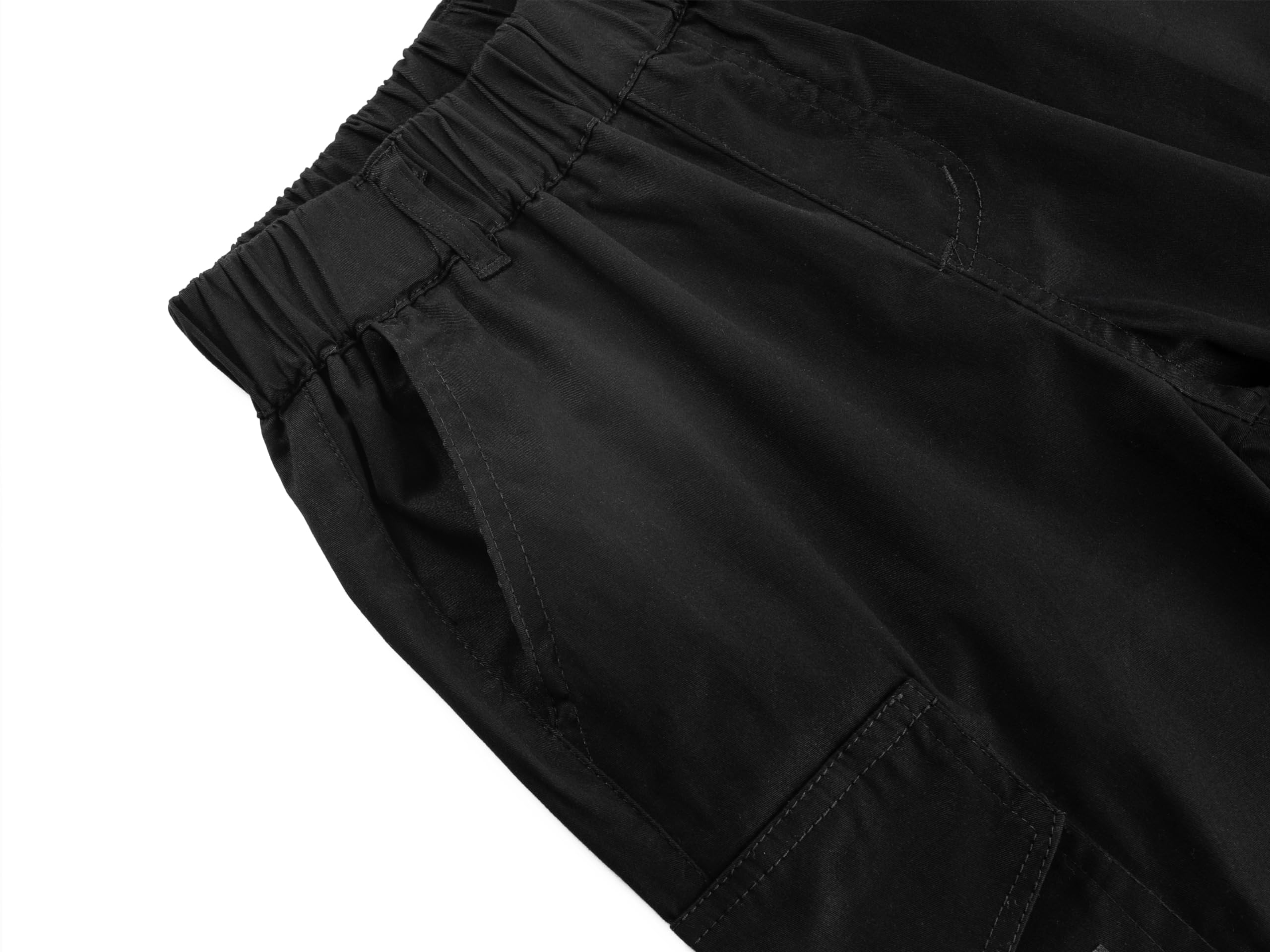 CAMLAKEE Short Cargo Enfant Garçon Pantalon Court Bermuda Été avec Taille Élastique