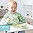 Bumkins Toddler and Baby Suction Plate, Divided Grip Dish for Babies and Kids, Baby Led Weaning, Feeding Supplies, Sticks to Tables and Highchairs, Platinum Silicone, for Chidren 6 Months, Sage