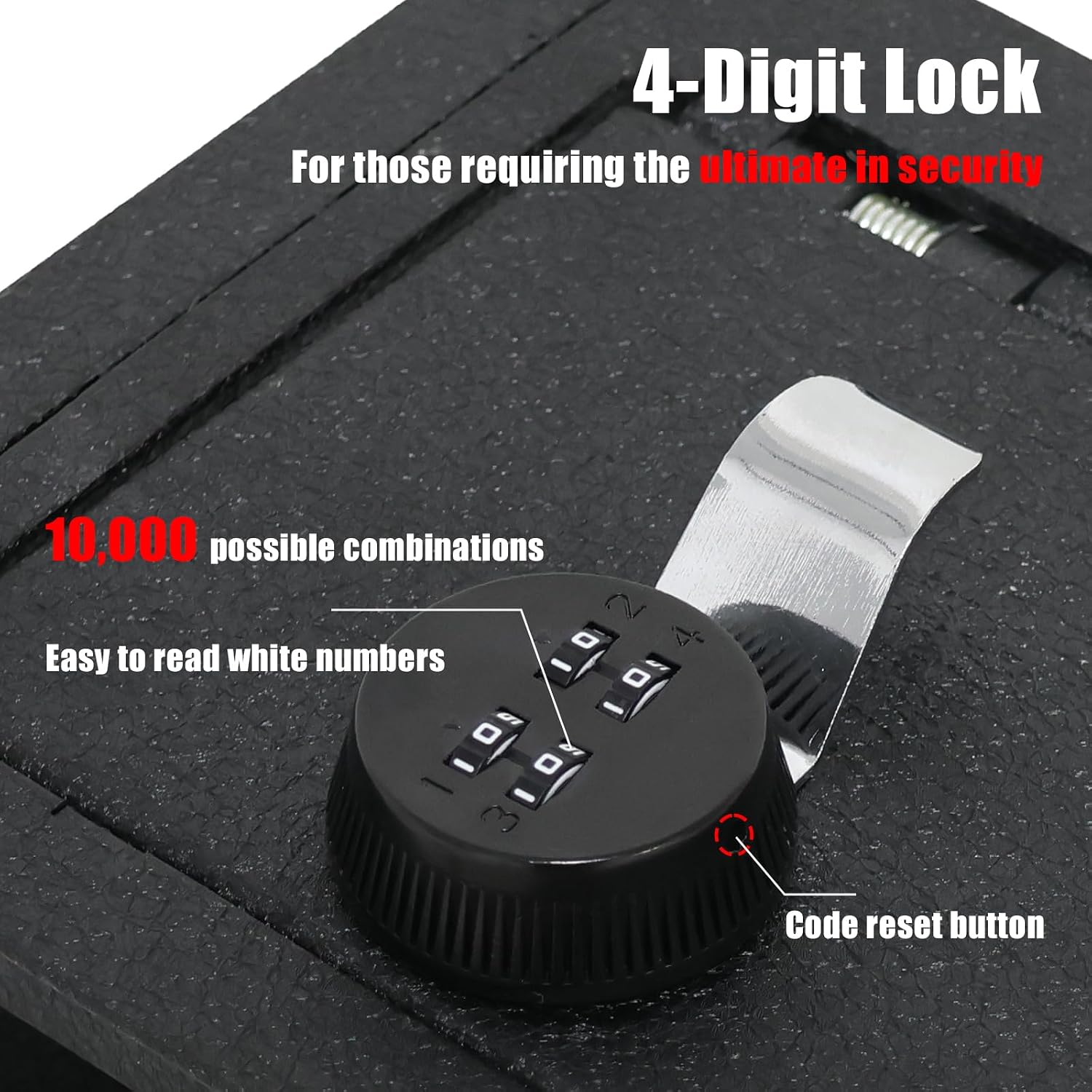Center Console Gun Safe Vault - JIKE Vehicle Safe Vault Compatible with Toyota RAV4 2019-2025, Anti-Theft High Security Armrest Lock Box with 4-digit Lock.