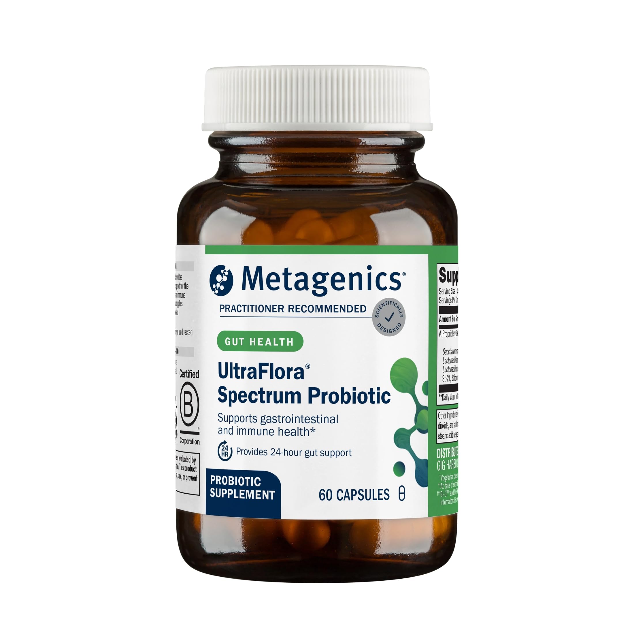Metagenics Probiótico com Lactobacillus acidophilus NCFM, 30 bilhões de UFC, 60 cápsulas