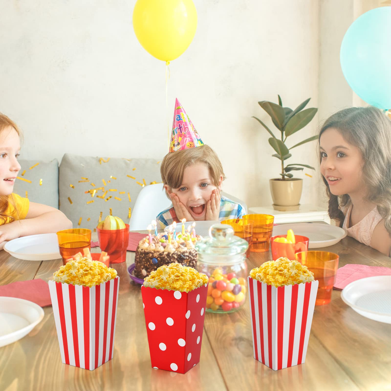 12 Mini Boîtes à Popcorn En Carton - Pour Anniversaire, Cinéma, Fête Et Cadeaux