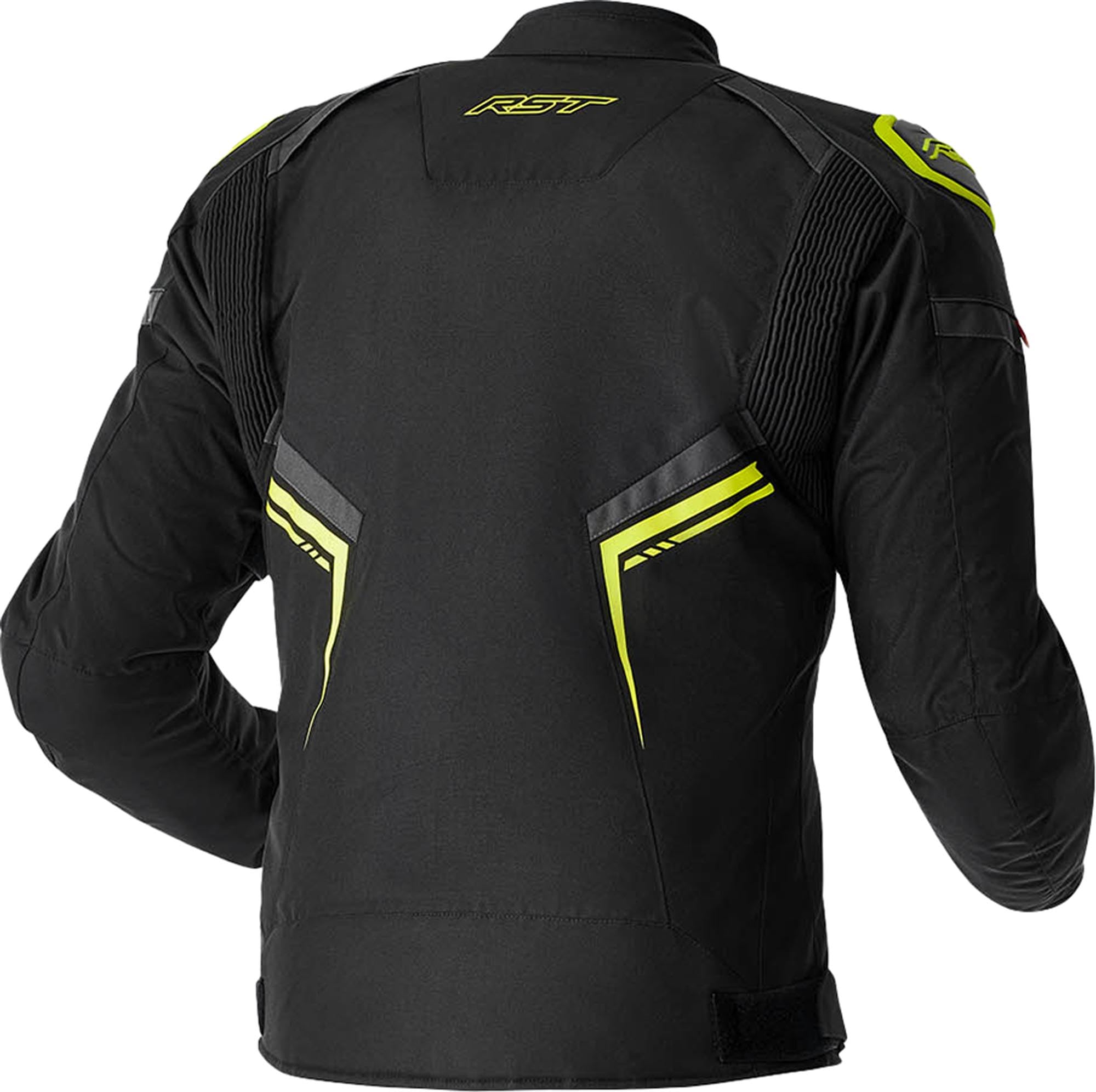RST S1 D3O wodoodporna kurtka tekstylna motocyklowa, czarny/neonowy/żółty, 56