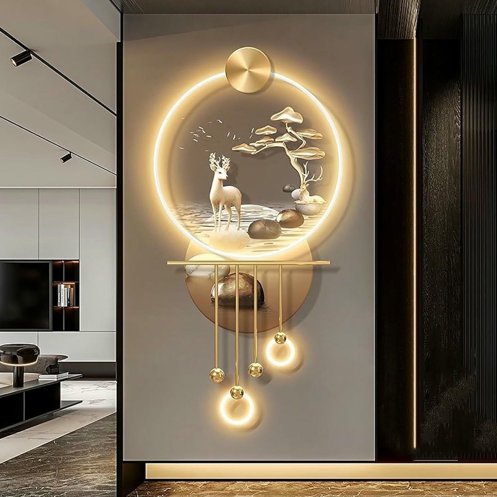 Peinture décorative LED en relief 3D, une sculpture murale d'exception