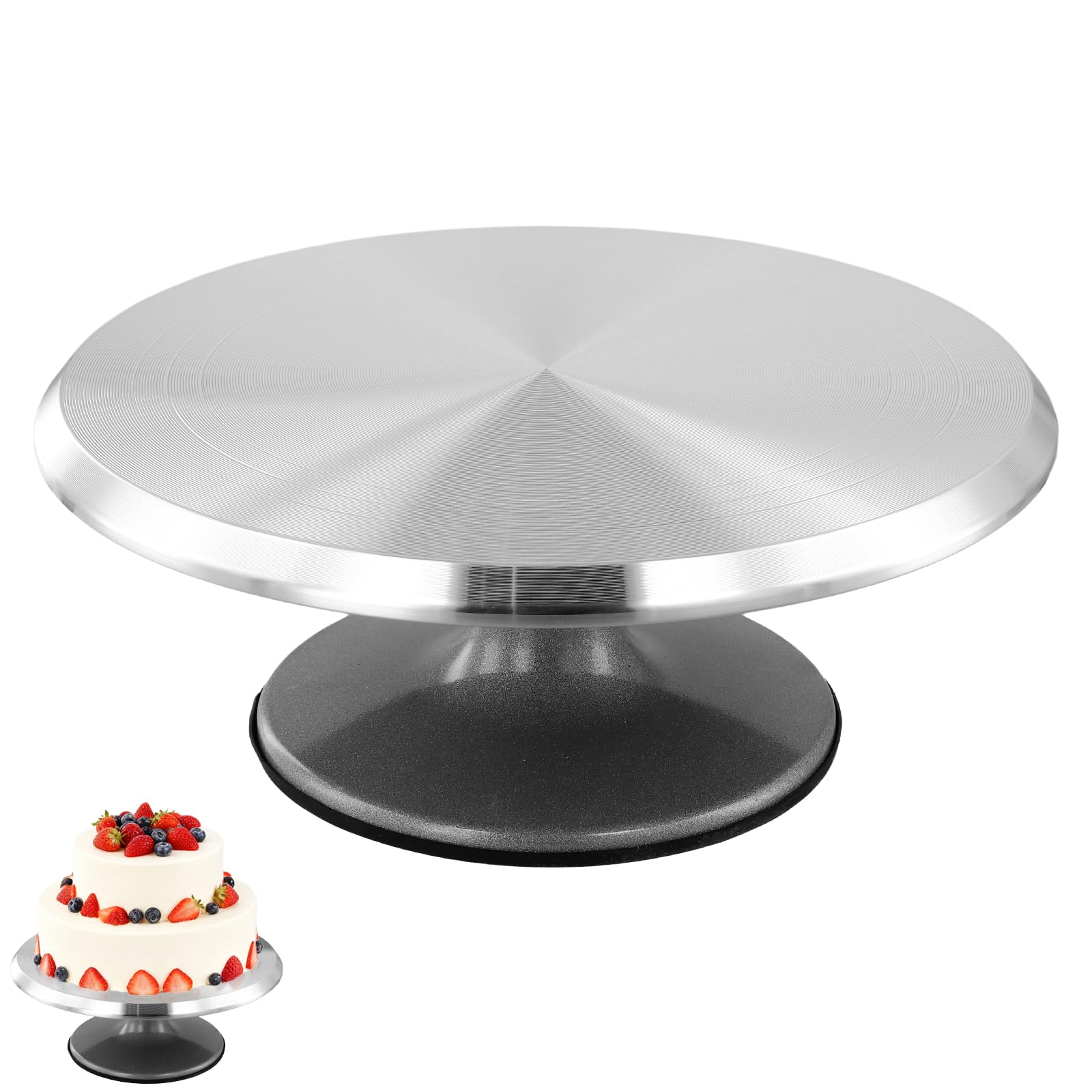 Plateau tournant pour gâteau stable pour stopper les vibrations pendant le lissage