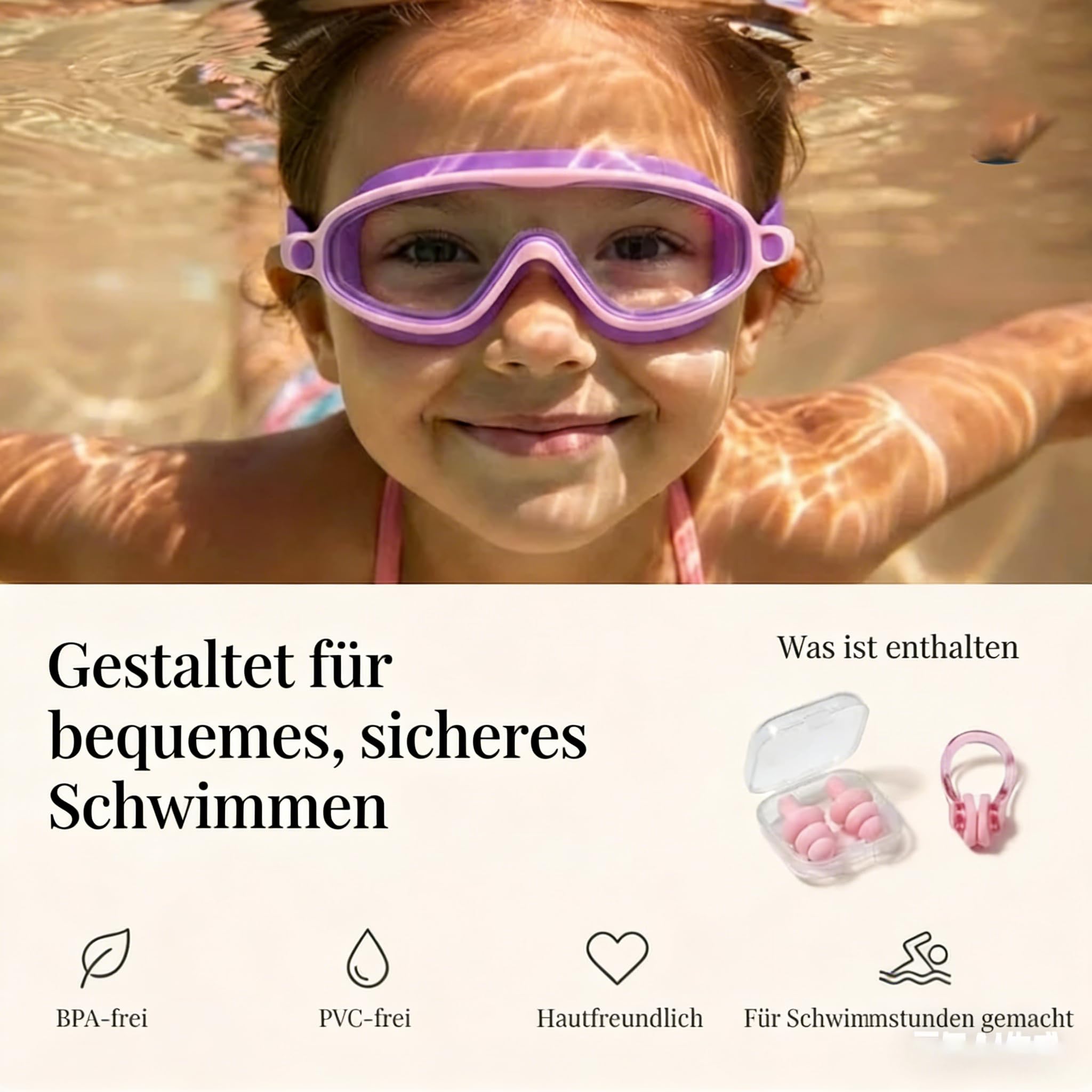 Blumi Baby Schwimmbrille UV - Schutz, Anti - Nebel, Kein Auslaufen Schwimmbrille für Kinder