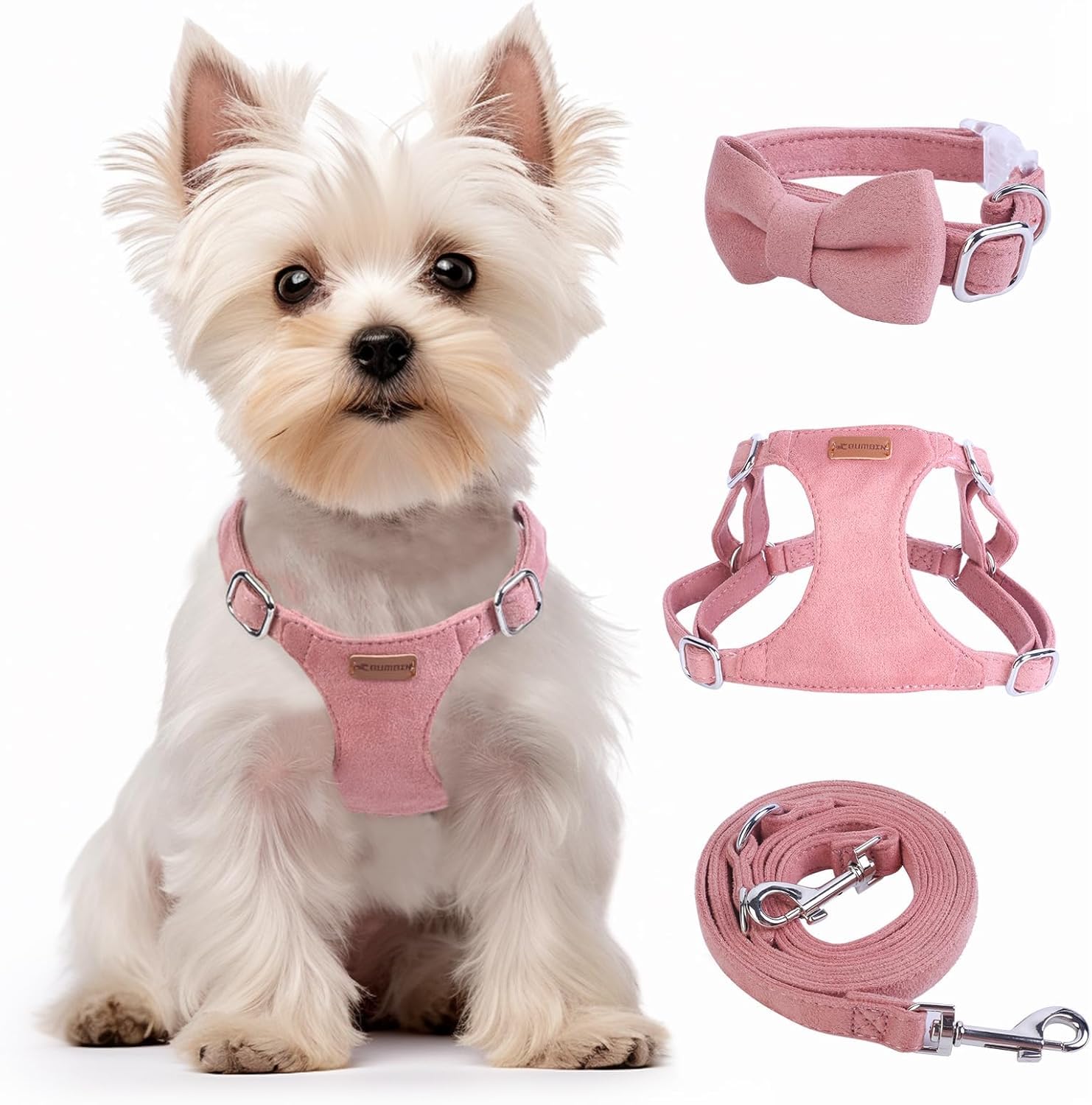 No Pull xs Pettorina per cani con guinzaglio e collare multifunzione, rosso, XS