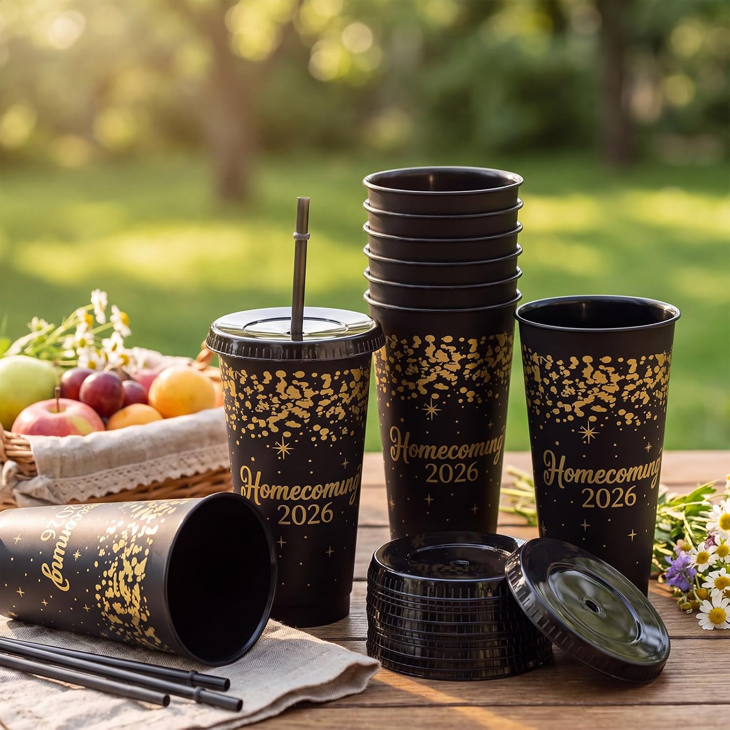 Yungyan 12 Set Homecoming Decorations 24oz Homecoming 2026 Plastic Cups