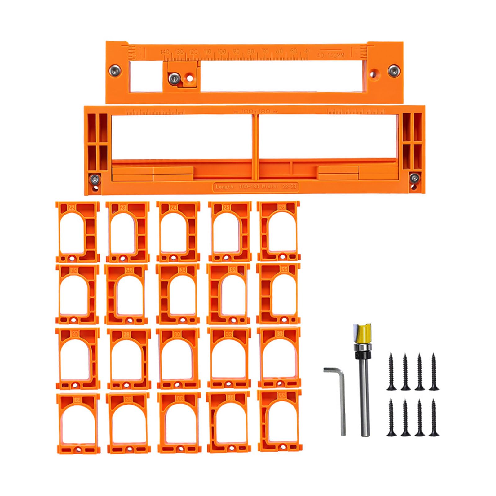 Set completo di strumenti per intaglio cerniera con intercambiabile