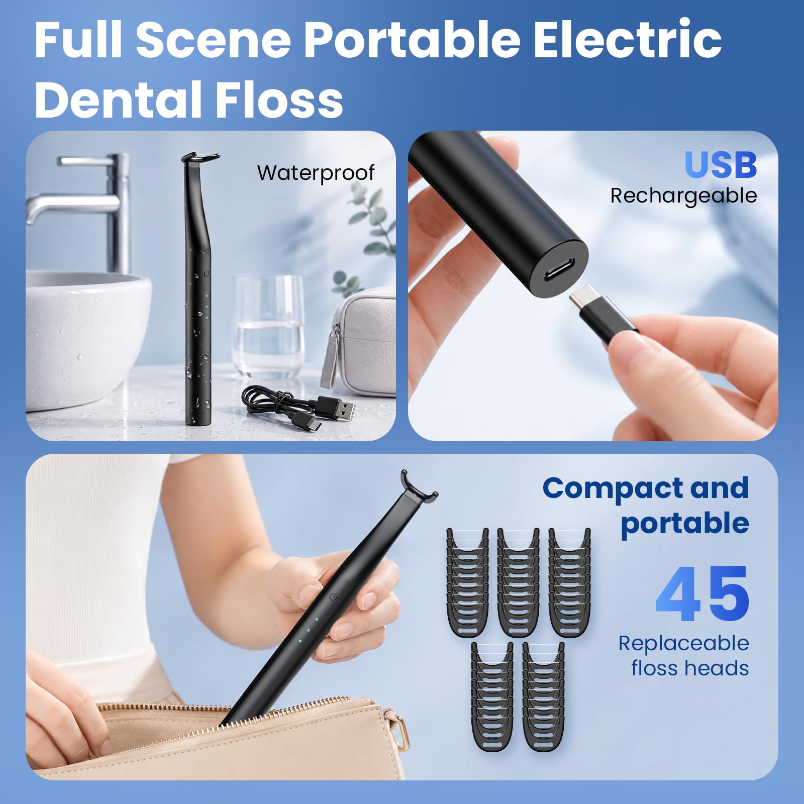 Electric Flosser - Portable & Rechargeable -7 Electric Flosser - Portable & Rechargeable -7