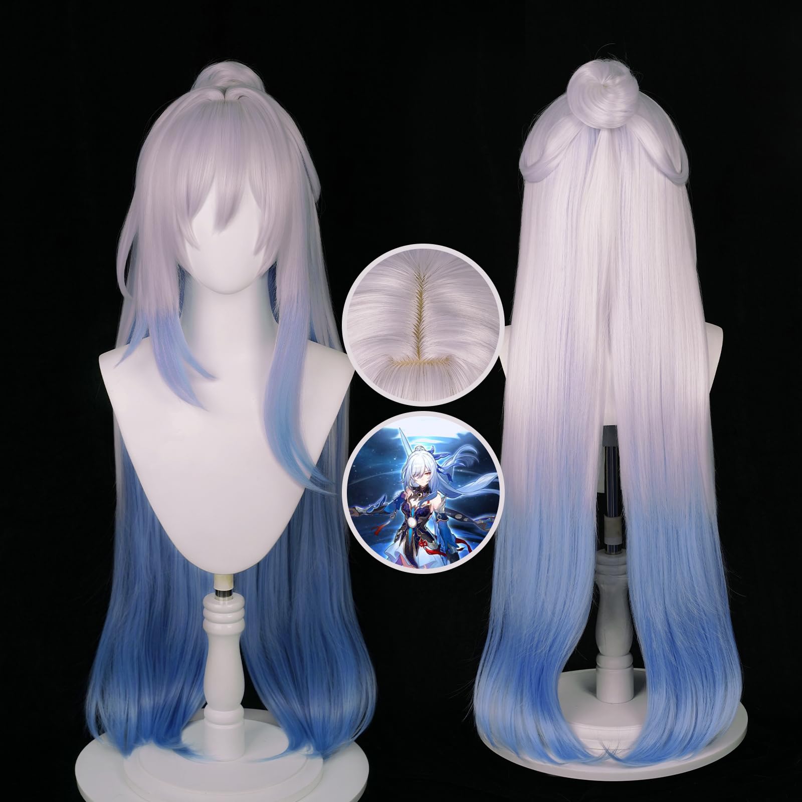 UTIEHD Honkai Star Rail Character Cosplay Wig for cosplay events, Anime Exhibition, Party & Halloween (Jing Liu)