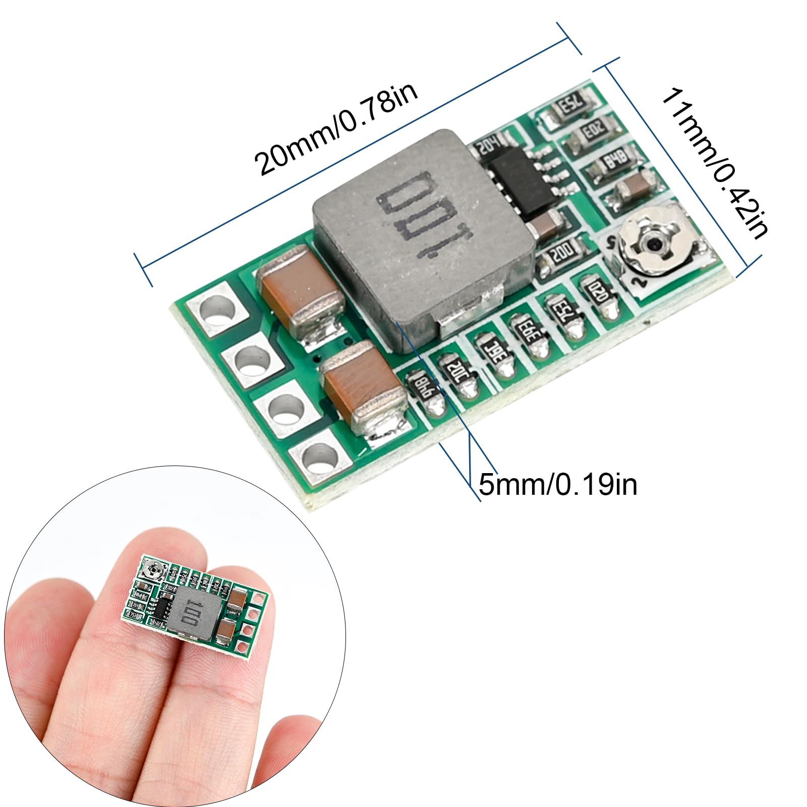 10 sztuk DC-DC Step Down Buck Converter 4,5-20 V do 0,8-17 V 5 V 3 A, mini Step-Down moduł zasilania, moduł regulatora 5 V, mini przetwornica napięcia w dół