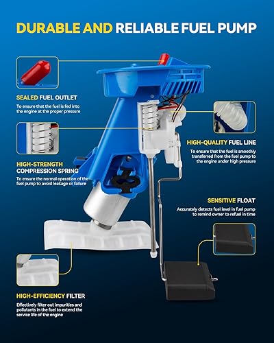 Miniatura 229 de PHILTOP FG0931 Conjunto de bomba de combustible eléctrica compatible con Sequoia 4.6L 2008-2019, Tundra 4.6L 2007-2021, reemplaza SP9010M, E8869M