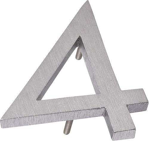 Montague Metal Products MHN-08-F-BA1-4 Números de casa, 8 pulgadas, aluminio cepillado pulido