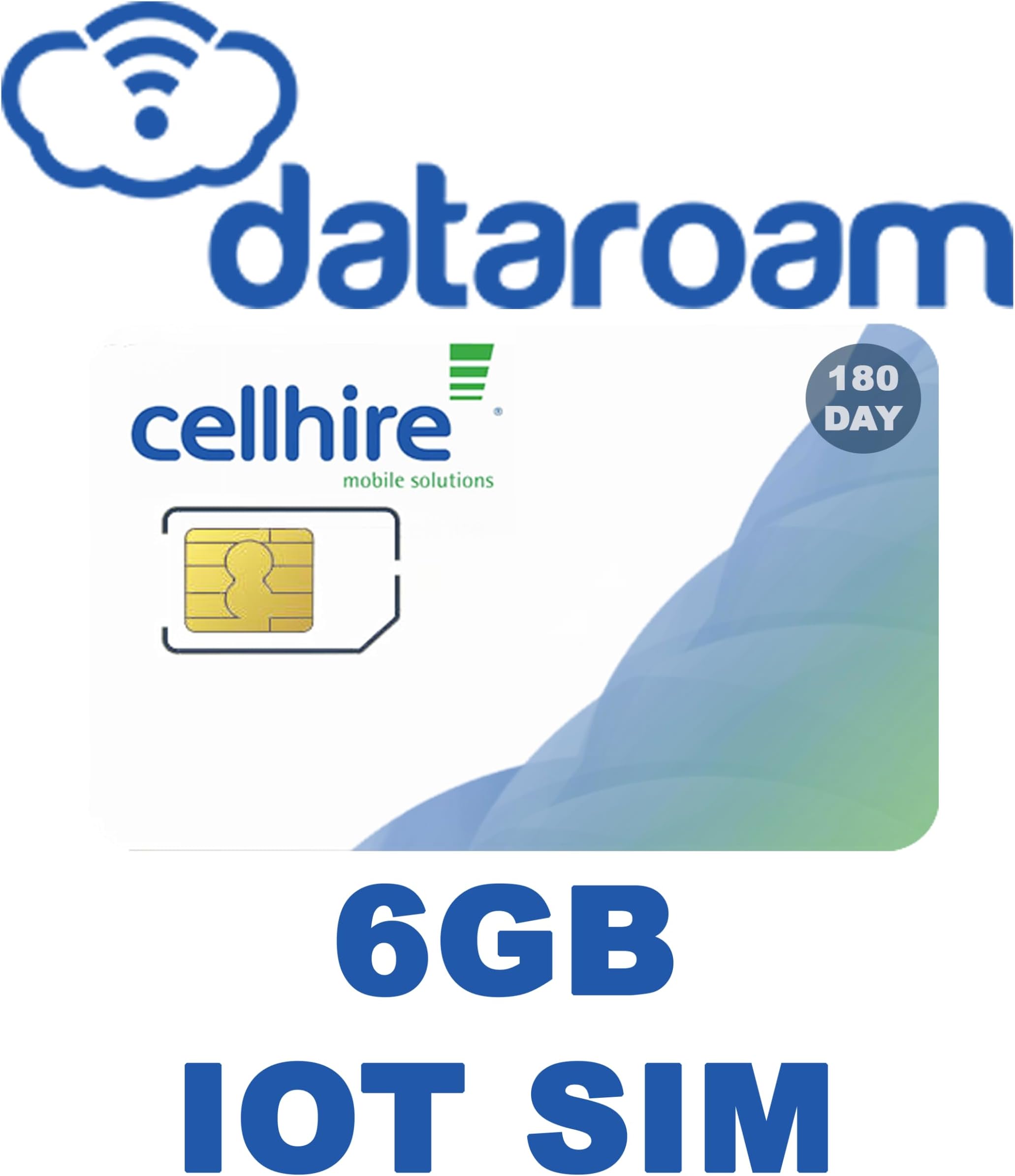 USA IoT SIM - 6GB - 180 Day - Activate on First use with The Ability to Connect to The Strongest Cellular Network Signal in The Area.