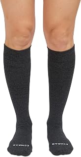 Knee Height Compression Socks Heather Charcoal Medium, Heather Charcoal, Medium