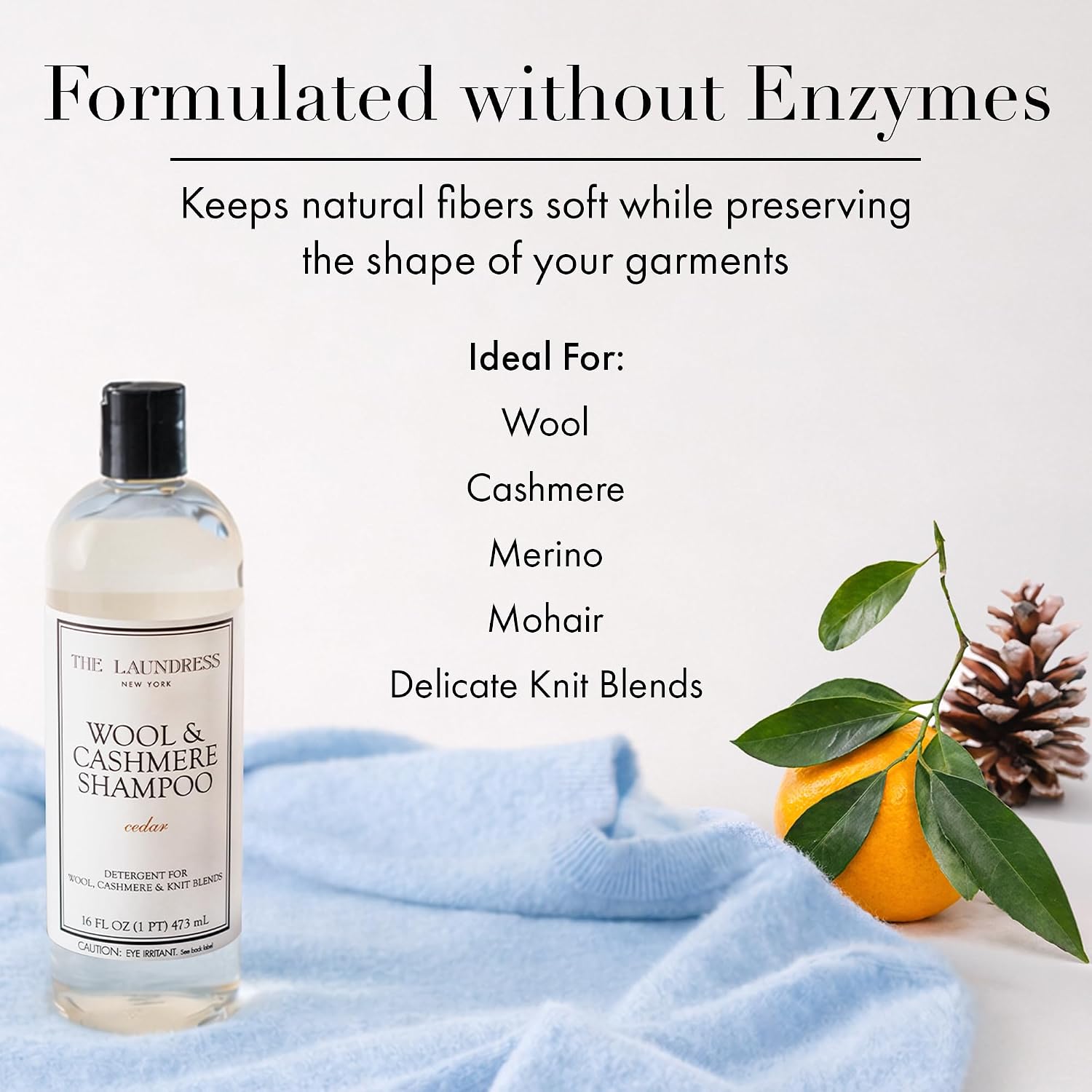 Condition photo showing As Is for the laundress wool & cashmere shampoo, 31 loads, concentrated liquid laundry detergent, cedar scent, gentle cold-water hand or machine wool wash for delicate fabrics - merino, mohair & knit blends cedar 16 fl oz (pack of 1)