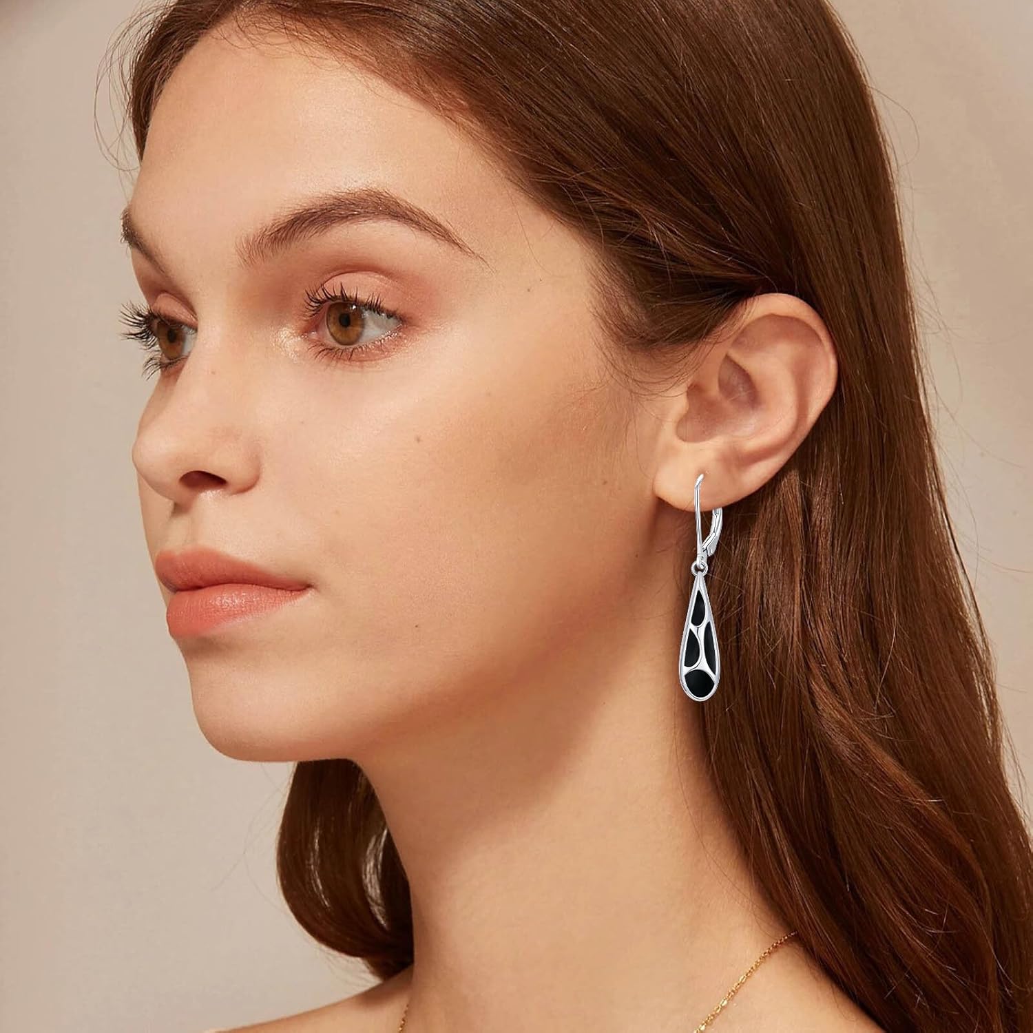 Teardrop Earrings for Women Celtic Filigree Drop Earrings Sterling Silver Leverback Earrings Jewelry Christmas Gifts for Women Her - Image 4