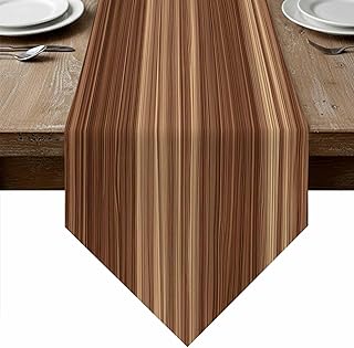 Brown Western Table Runners 72 Inches Long for Kitchen Dining Home Decor, Vintage Farmhouse Wood Barn Door Coffee Table Runner Dress Scarves, Party Weeding Farmhouse Tablerunner 18"x72"