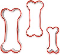 Vista 9 de 3-Piece Dog Bone Cookie Cutters Set - Dog Treats Cutters, Bone Shapes, 2.4" to 3.9" Soft PVC Coated