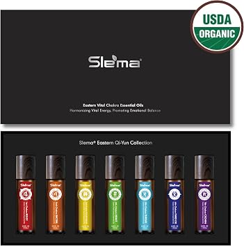 Slema 7 Chakra Essential Oil Roll-On Gift Set (10ml x 7)