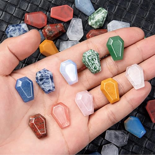 Miniatura 4 de 15 piezas de cristales naturales de corazón con forma de amatista curativa de 0.8 pulgadas, pequeñas piedras preciosas de chakra, juego de bolsillo