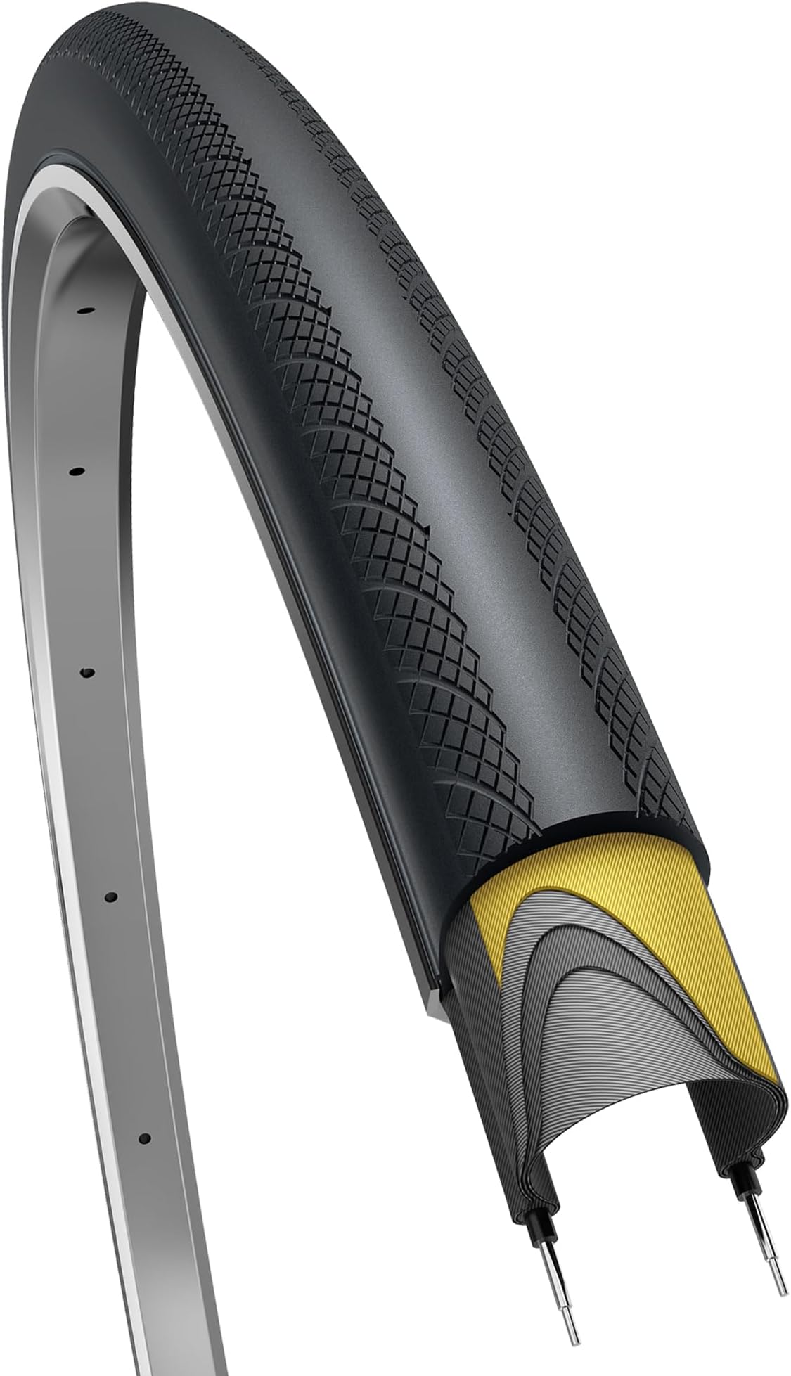 Fincci 700x28c Tyre 28-622 ETRTO 60TPI with 1mm Antipuncture Protection 700x28 Bike Tyres for Cycle Race Road Racing Touring Bicycle