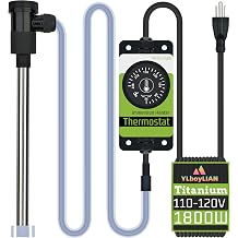 1800W Titanium Submersible Water Heater for Pool, Hot Tub, Pond, inground/Swimming/Above Ground Pool, baptismal & Bathtub Portable Electric Immersion Heater with Knob-Style Thermostat